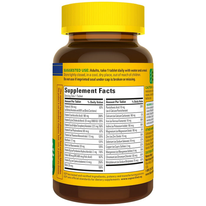 Nature Made Complete Multivitamin Mineral with Iron Nutritional Support Tablets - 130ct
