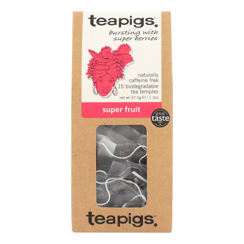 Teapigs Super Fruits Bursting With Super Berries Tea - Case of 6/15 Bags