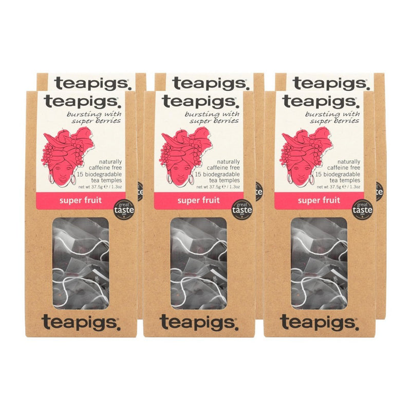 Teapigs Super Fruits Bursting With Super Berries Tea - Case of 6/15 Bags