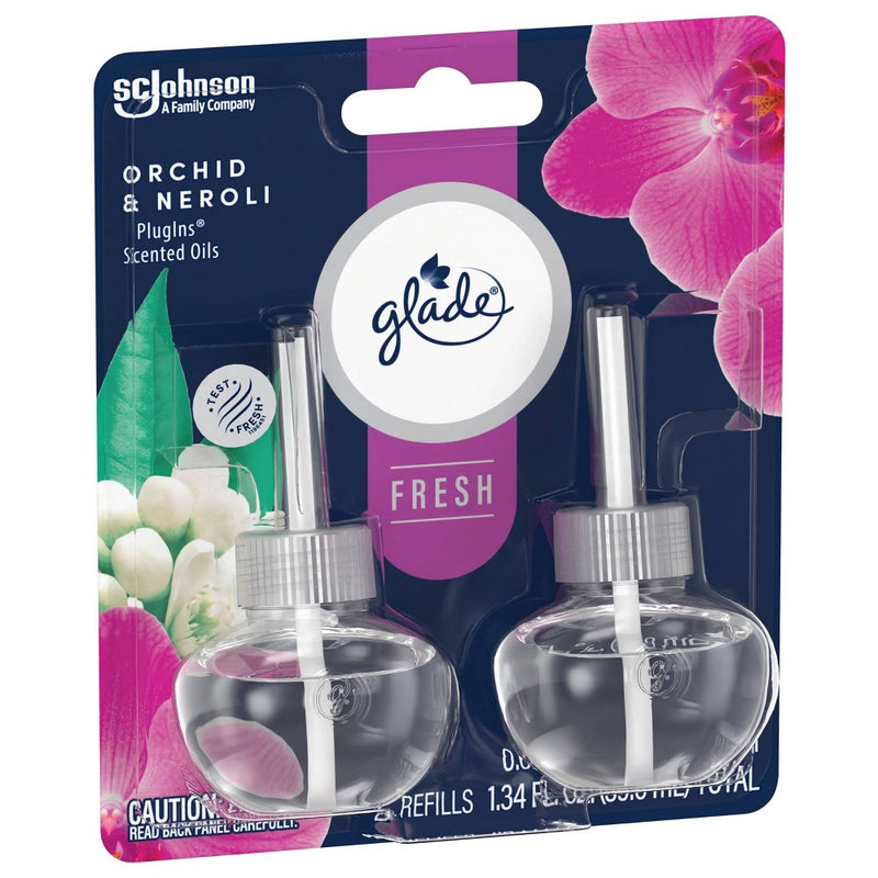Glade PlugIns Scented Oil Air Freshener - Orchid & Neroli - 1.34oz/2pk