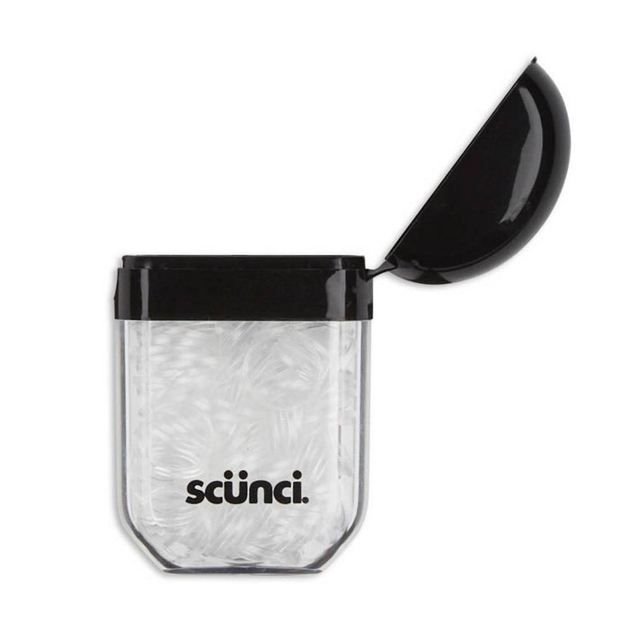scunci Clear Polybands in Portable Clear Container - 200pk