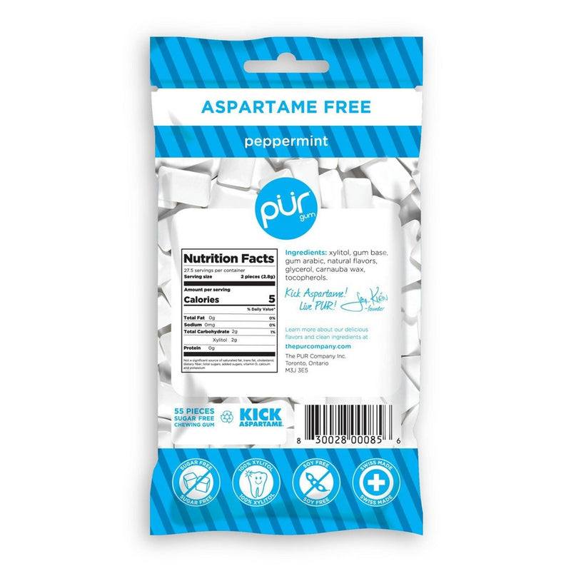 Pur Gum Peppermint Bag - 2.72oz
