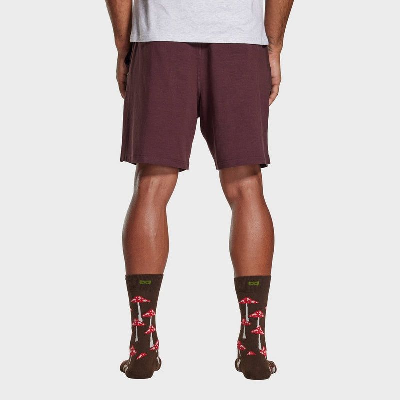 Pair of Thieves Men's Mushroom Print Cushion Crew Socks - Brown 6-12