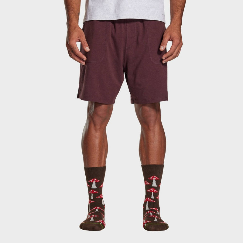 Pair of Thieves Men's Mushroom Print Cushion Crew Socks - Brown 6-12