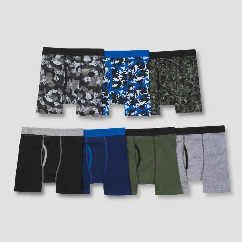 Hanes Boys' Boxer Briefs 7pk - Colors Vary  L