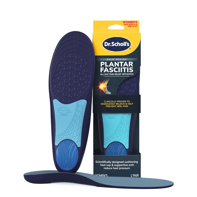 Dr. Scholl’S® Plantar Fasciitis Pain Relief Orthotic Insoles, Immediately Relieves Pain: Heel, Spurs, Arch Support, Distributes Foot Pressure, Trim To Fit Shoe Inserts: Women's Size 6-10, 1 Pair