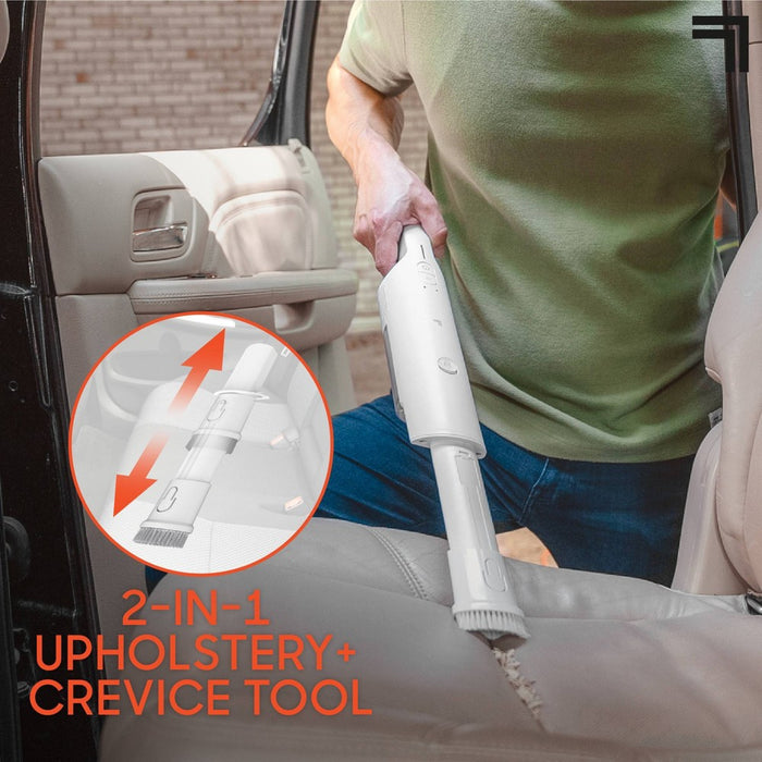 Sharper Image Handheld Vacuum with High-Speed 120W Brushless Motor, Cordless White