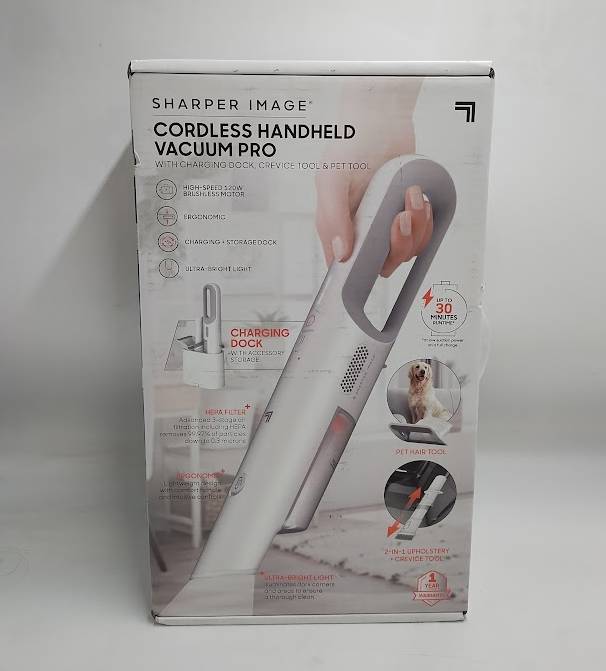 Sharper Image Handheld Vacuum with High-Speed 120W Cordless White