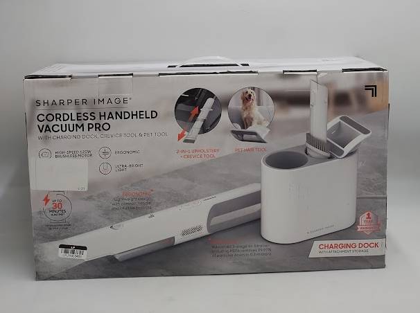 Sharper Image Handheld Vacuum with High-Speed 120W Cordless White