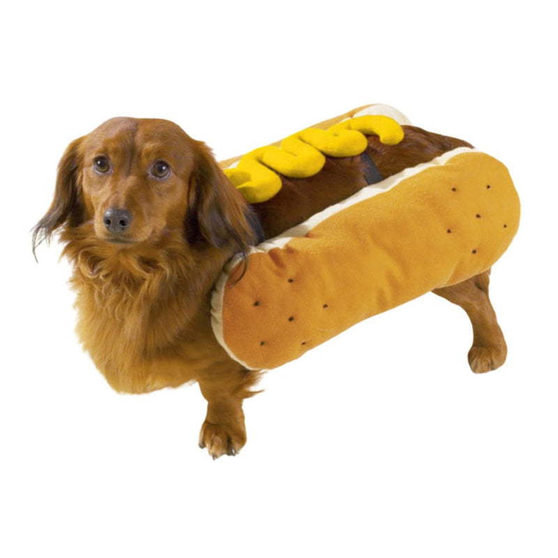 Casual Canine Hot Diggity Dog with Mustard Costume for Dogs, 14" Medium