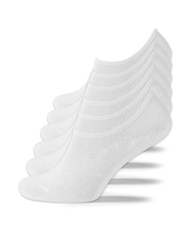 SONNORS No Show Ankle Socks Low Cut Short Cotton White Socks Breathable Comfortable For Men And Women - 6 Pairs
