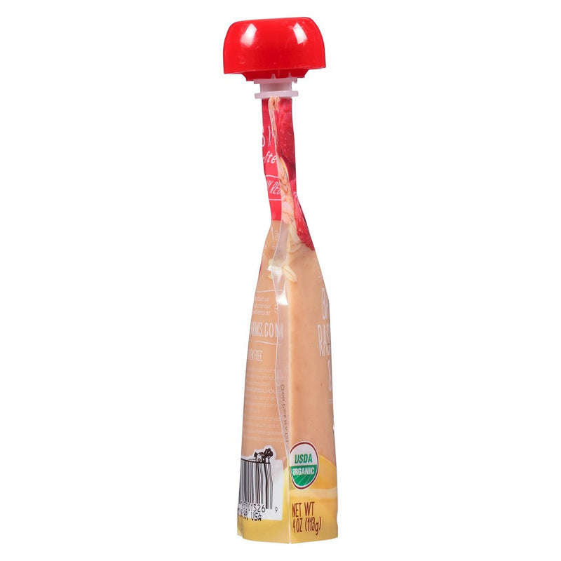 HappyBaby Clearly Crafted Bananas Raspberries & Oats Baby Food Pouch - 4oz