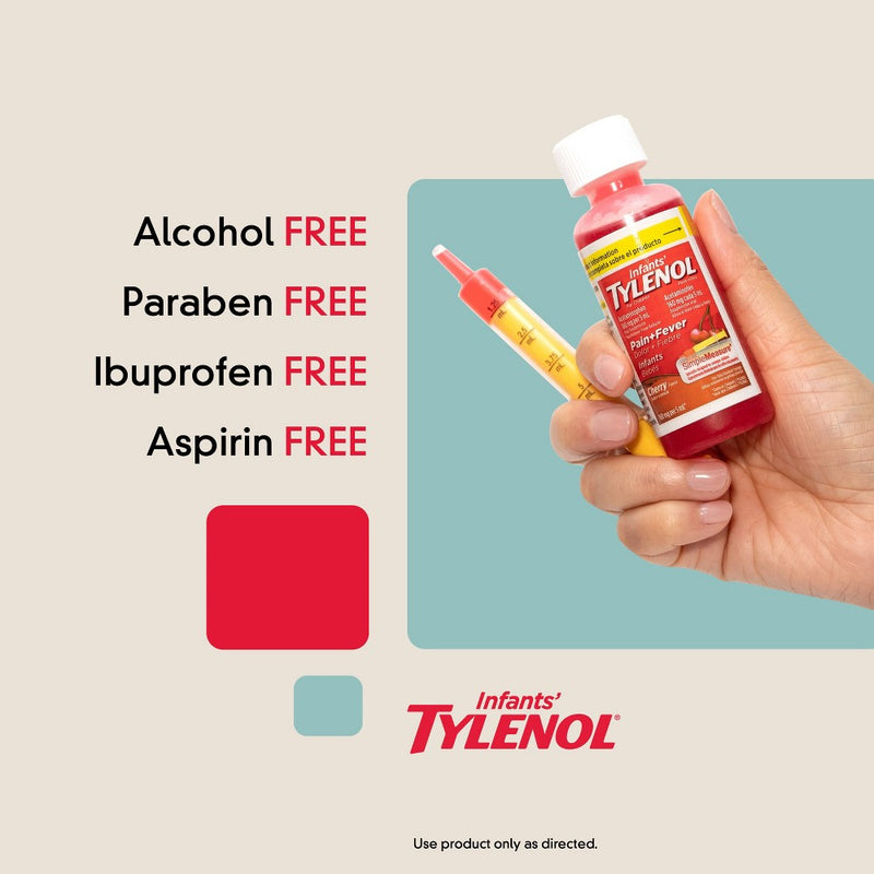 Infants' Tylenol Pain Reliever and Fever Reducer Liquid Drops - Acetaminophen - Cherry - 2 fl oz