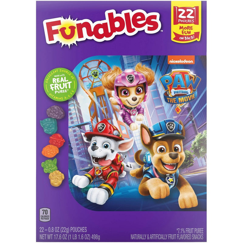 Funables Paw Patrol Fruit Snacks - 17.6oz/22ct (LOCAL PICKUP ONLY)