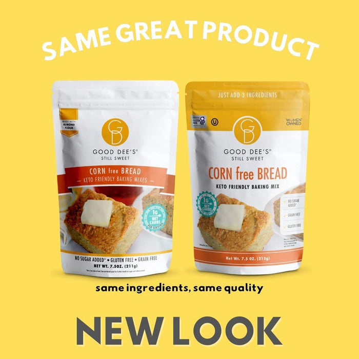 Good Dee's Cornbread Baking Mix, Low Carb, Grain-Free, Sugar-Free, Gluten-Free & Wheat-Free