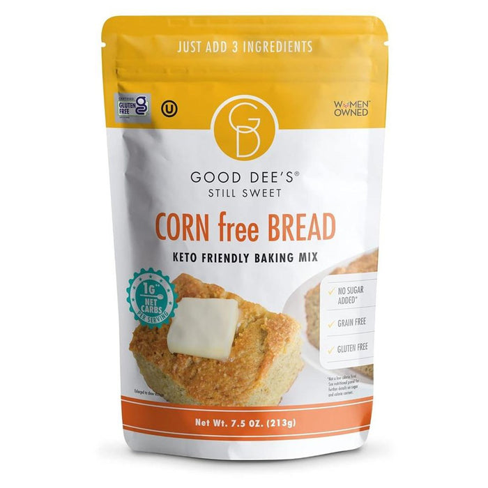 Good Dee's Cornbread Baking Mix, Low Carb, Grain-Free, Sugar-Free, Gluten-Free & Wheat-Free