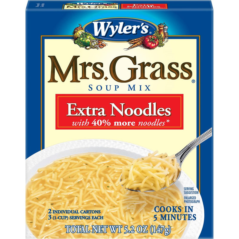 Wyler's Mrs. Grass Extra Noodles Soup Mix, 5.2 Oz Box