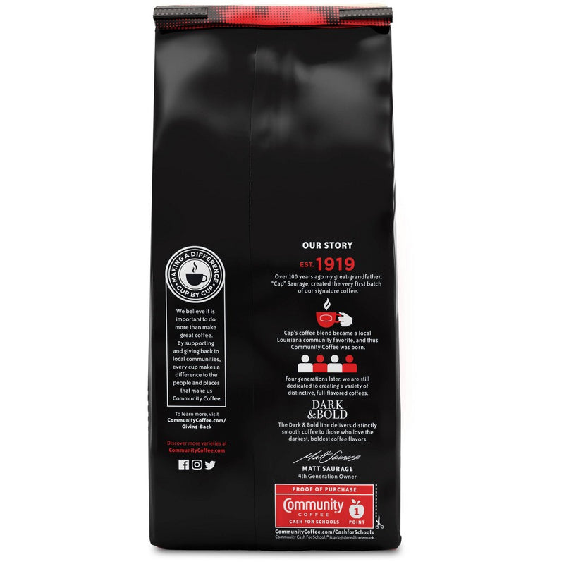 Community Coffee Dark & Bold Premium Dark Roast Ground Coffee - 12oz