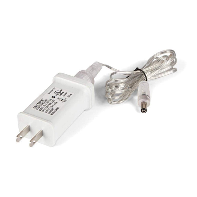 Lone Elm Studios Electric Adaptor For Converting Lighted Signs From Battery-Power To AC With 72-Inch Lead Cord, White
