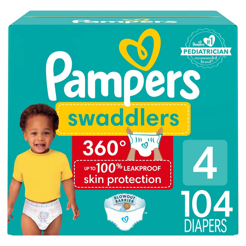 Pampers Swaddler 360 Disposable Baby Diapers - Size 4 - 104ct