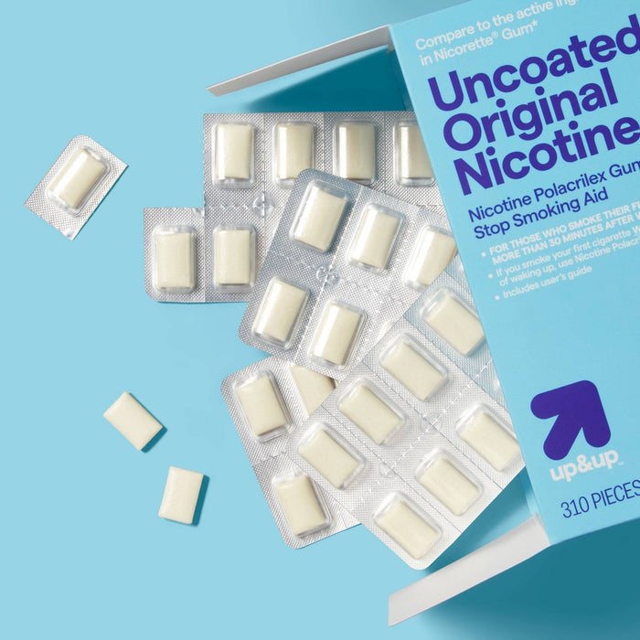 Uncoated Nicotine 2mg Stop Smoking Aid Gum - Original- 310ct - up&up