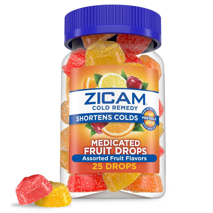 Zicam Cold Remedy Medicated Drops - Fruit - 25ct