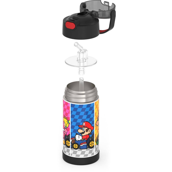 Thermos Kids' 12oz Stainless Steel FUNtainer Water Bottle with Bail Handle - Mario Kart