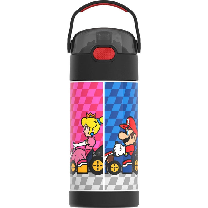 Thermos Kids' 12oz Stainless Steel FUNtainer Water Bottle with Bail Handle - Mario Kart