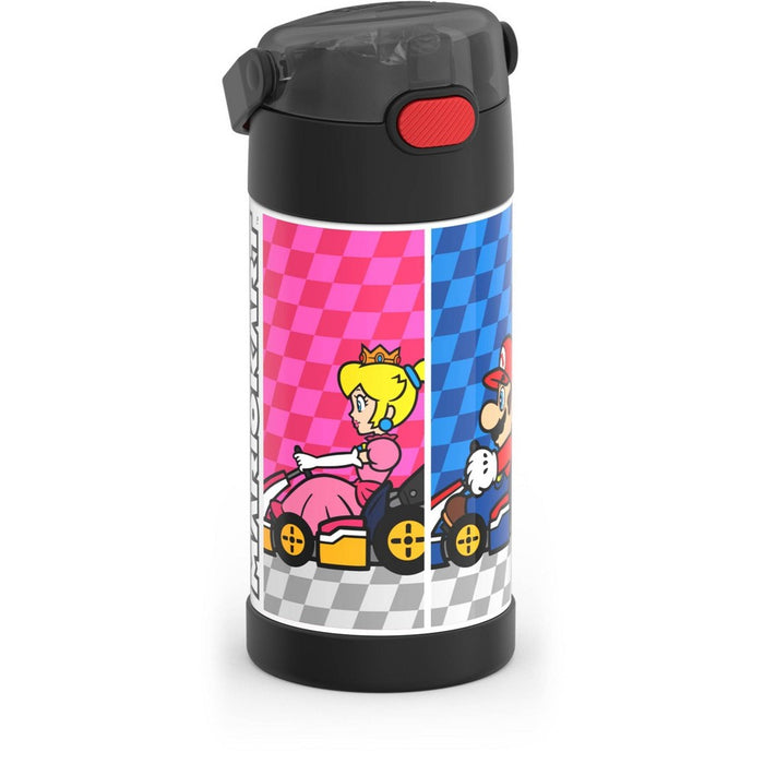 Thermos Kids' 12oz Stainless Steel FUNtainer Water Bottle with Bail Handle - Mario Kart