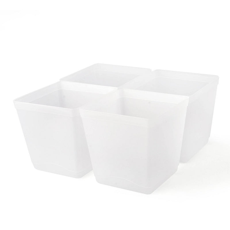 4pk 88oz Cube Utility Storage Bins Clear - Bullseye's Playground