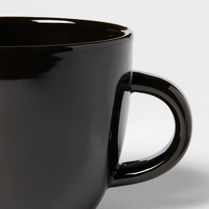16oz Stoneware Avesta Mug Black - Threshold