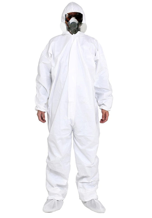 SYINE 3 Pack Medium Disposable Protective Coverall Suit With Hood,Painters Coveralls,SF Material For Spray Painting Cleaning Work
