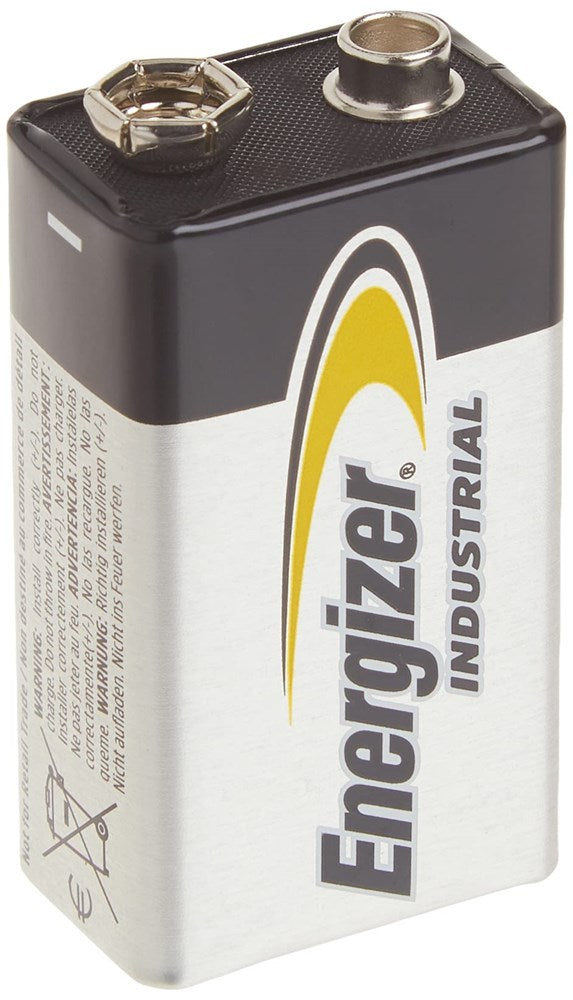 Energizer Industrial 9 Volt Batteries, Alkaline 9V Battery (12 Count)