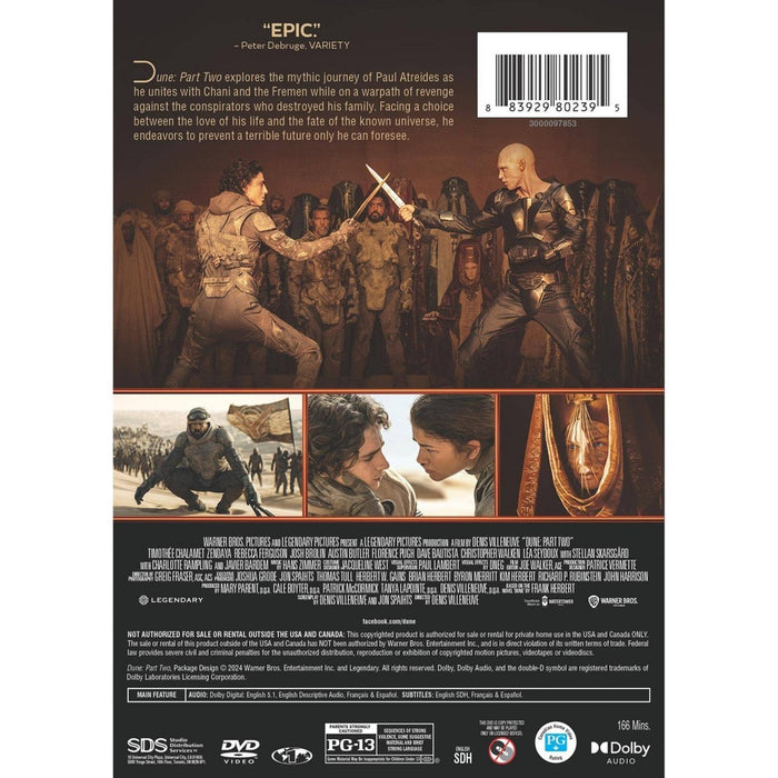Dune: Part 2 (DVD) *ADD 3 TO YOUR CART & 1 IS FREE!*