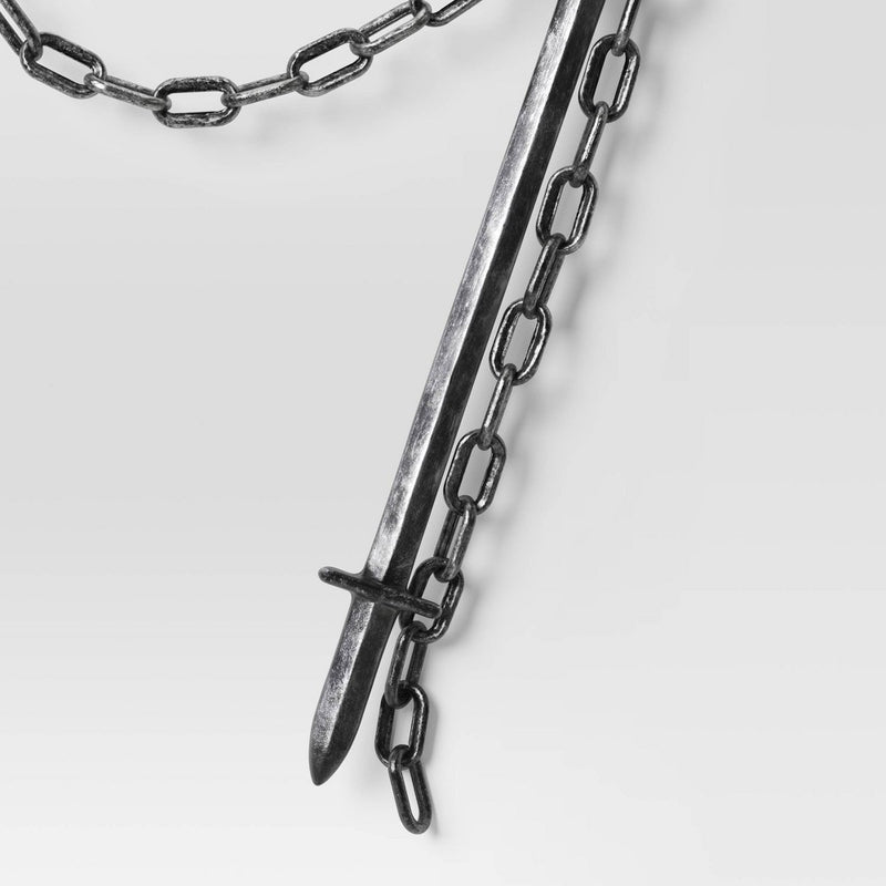 21" Bat Chain Yard Fence Stakes Outdoor Halloween Decorative Prop - Hyde & EEK! Boutique (LOCAL PICKUP ONLY)