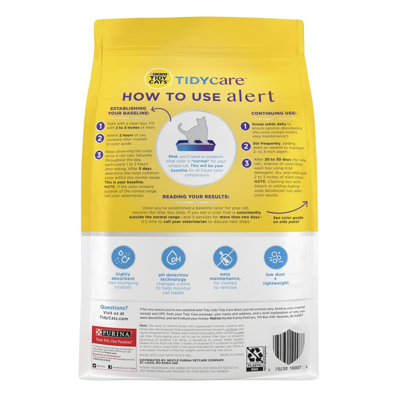 Purina Tidy Cats Care Alert Cat & Kitty Litter with pH Health Detection - 8lbs