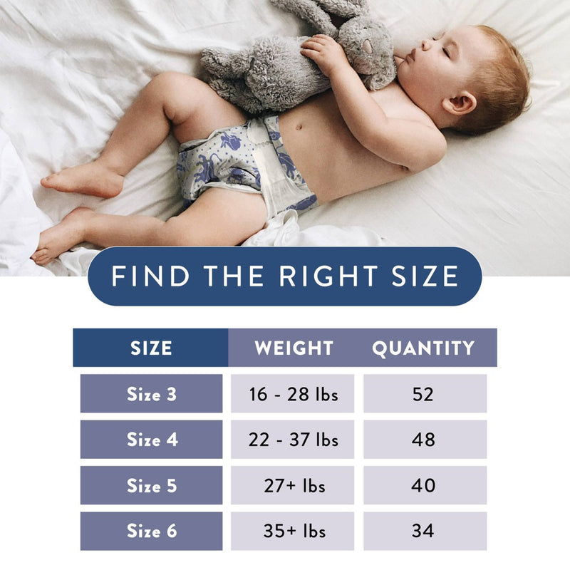 The Honest Company Clean Conscious Disposable Overnight Diapers Cozy Cloud + Star Signs - Size 3 - 52ct