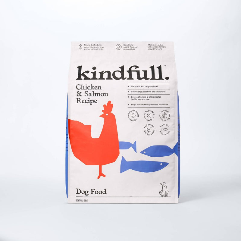 Chicken and Salmon Recipe Dry Dog Food - 13lbs - Kindfull
