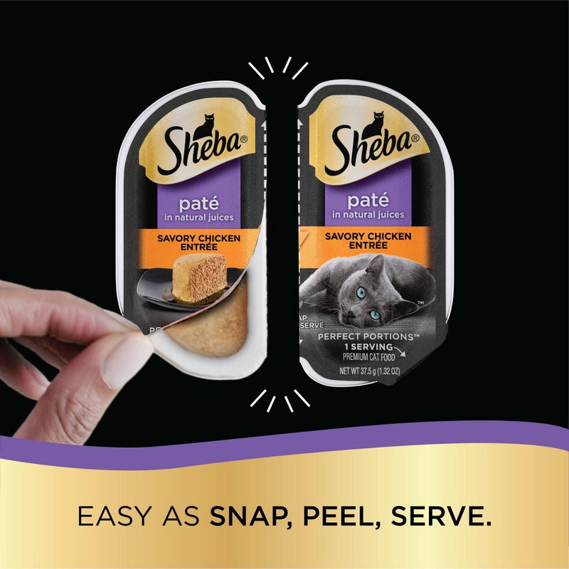SHEBA PERFECT PORTIONS Savory Chicken Entree Wet Cat Food Pate - 2.64oz