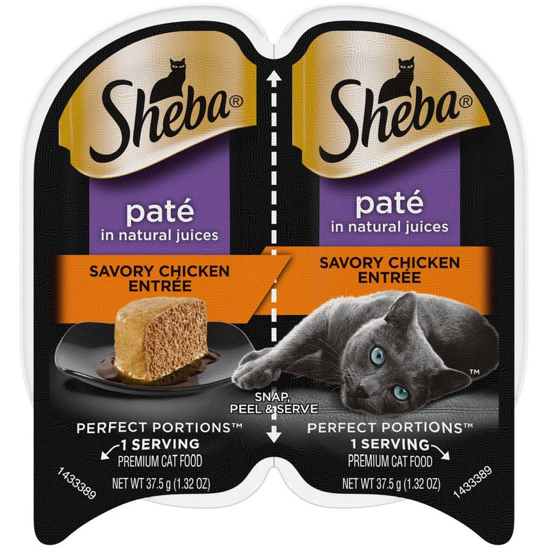 SHEBA PERFECT PORTIONS Savory Chicken Entree Wet Cat Food Pate - 2.64oz