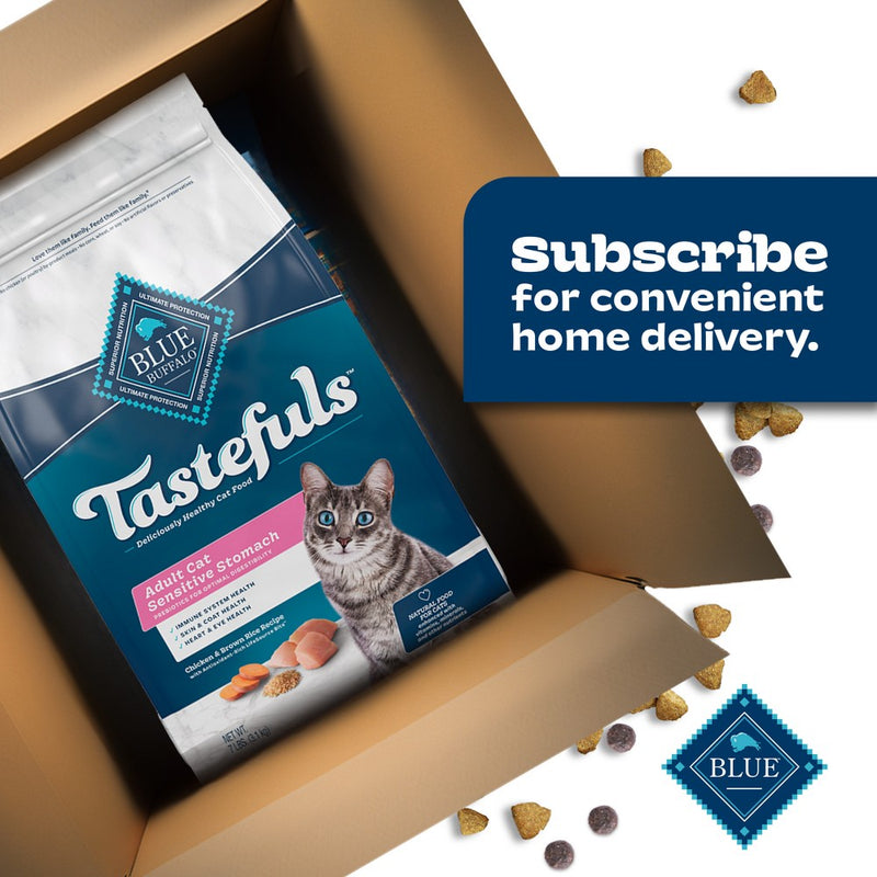 Blue Buffalo Tastefuls Sensitive Stomach Natural Adult Dry Cat Food with Chicken - 10lbs