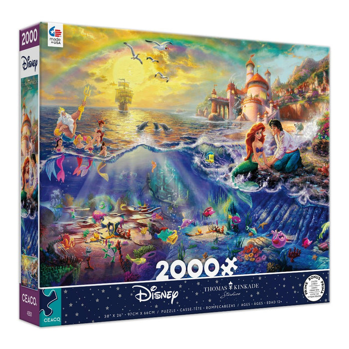 Ceaco Thomas Kinkade Disney The Little Mermaid Jigsaw Puzzle - 2000pc