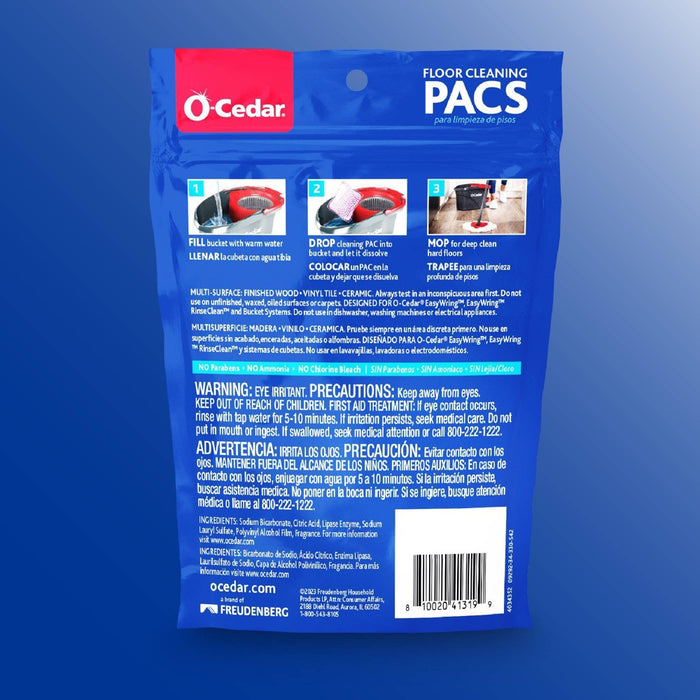 O-Cedar Lavender PACS Hard Floor Cleaner - 10ct