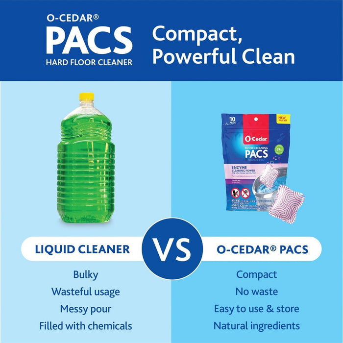 O-Cedar Lavender PACS Hard Floor Cleaner - 10ct