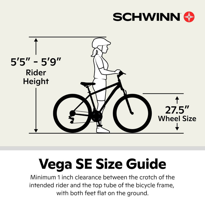 Schwinn Vega SE 27.5" Adult Comfort Hybrid Bike - Black (LOCAL PICKUP ONLY)