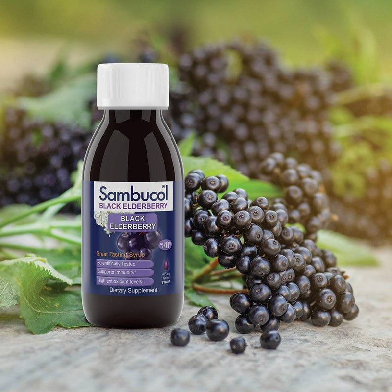 Sambucol Black Elderberry Vegan Immune Support Syrup - 4 fl oz