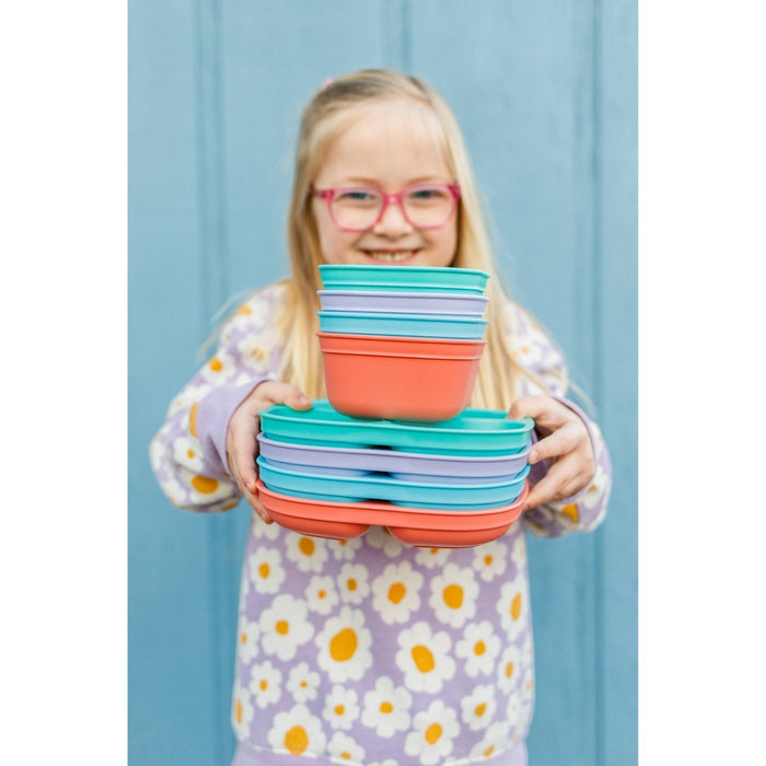 Re-Play 7" Divided Dining Plate - Pool Blue