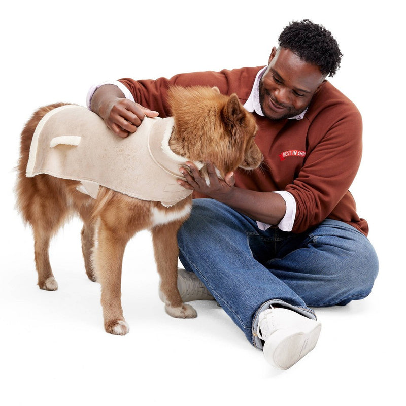 Dog and Cat Faux Shearling Jacket - Cream - The Cuddle Collab with Ghost & Wren - XS