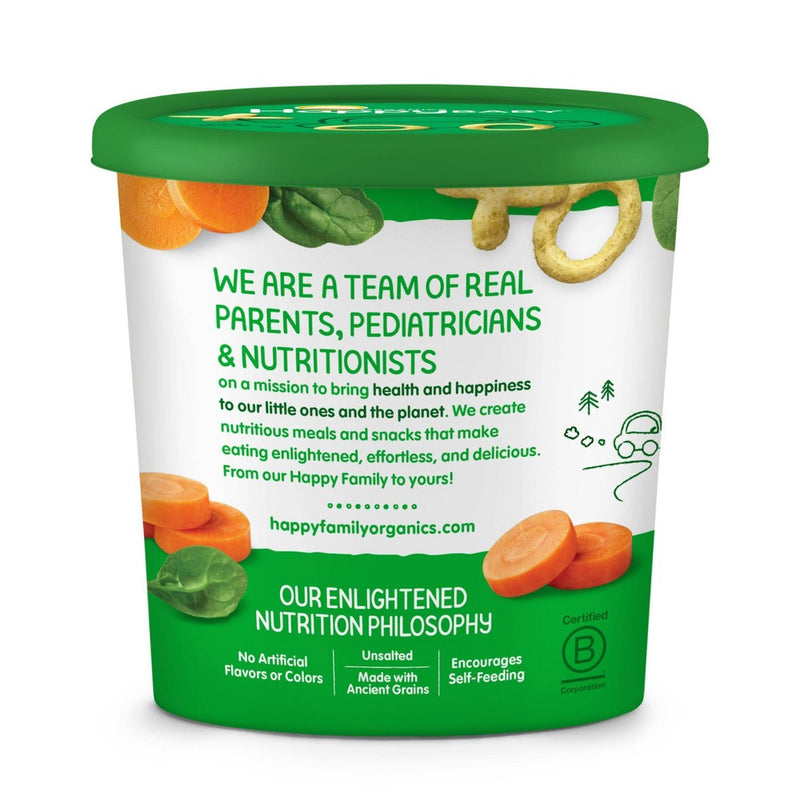 HappyBaby Spinach Carrot Baby Snacks - 1.5oz