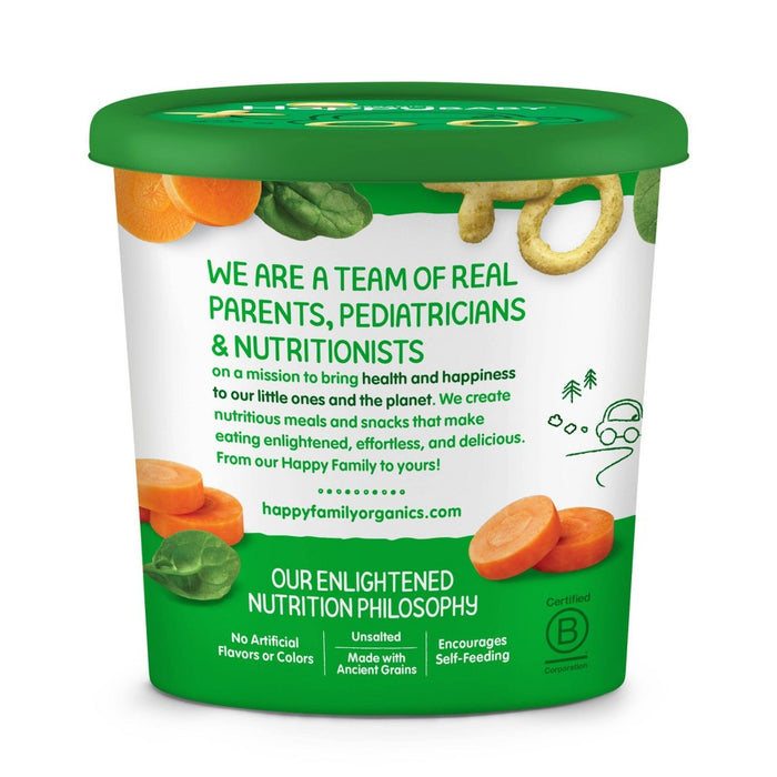 HappyBaby Spinach Carrot Baby Snacks - 1.5oz